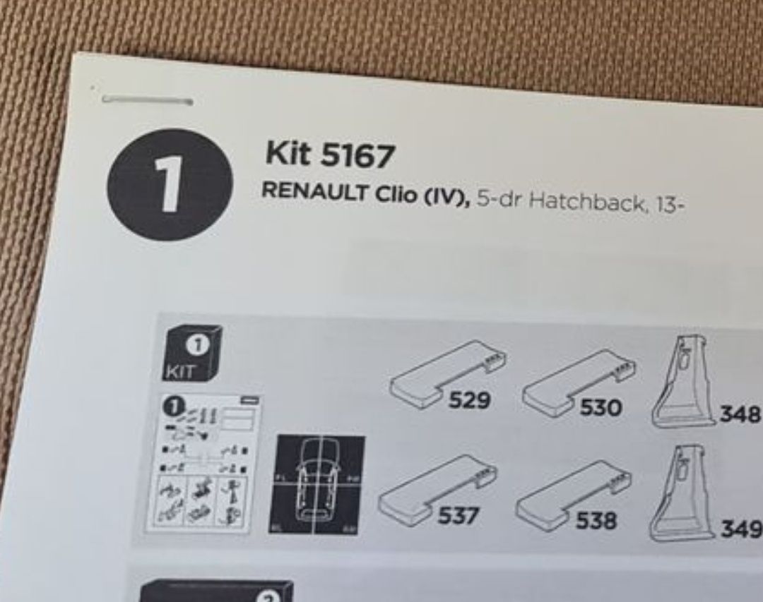 Renault Clio IV Thule Wingbar Edge bagażnik dachowy Poprzeczki dachowe