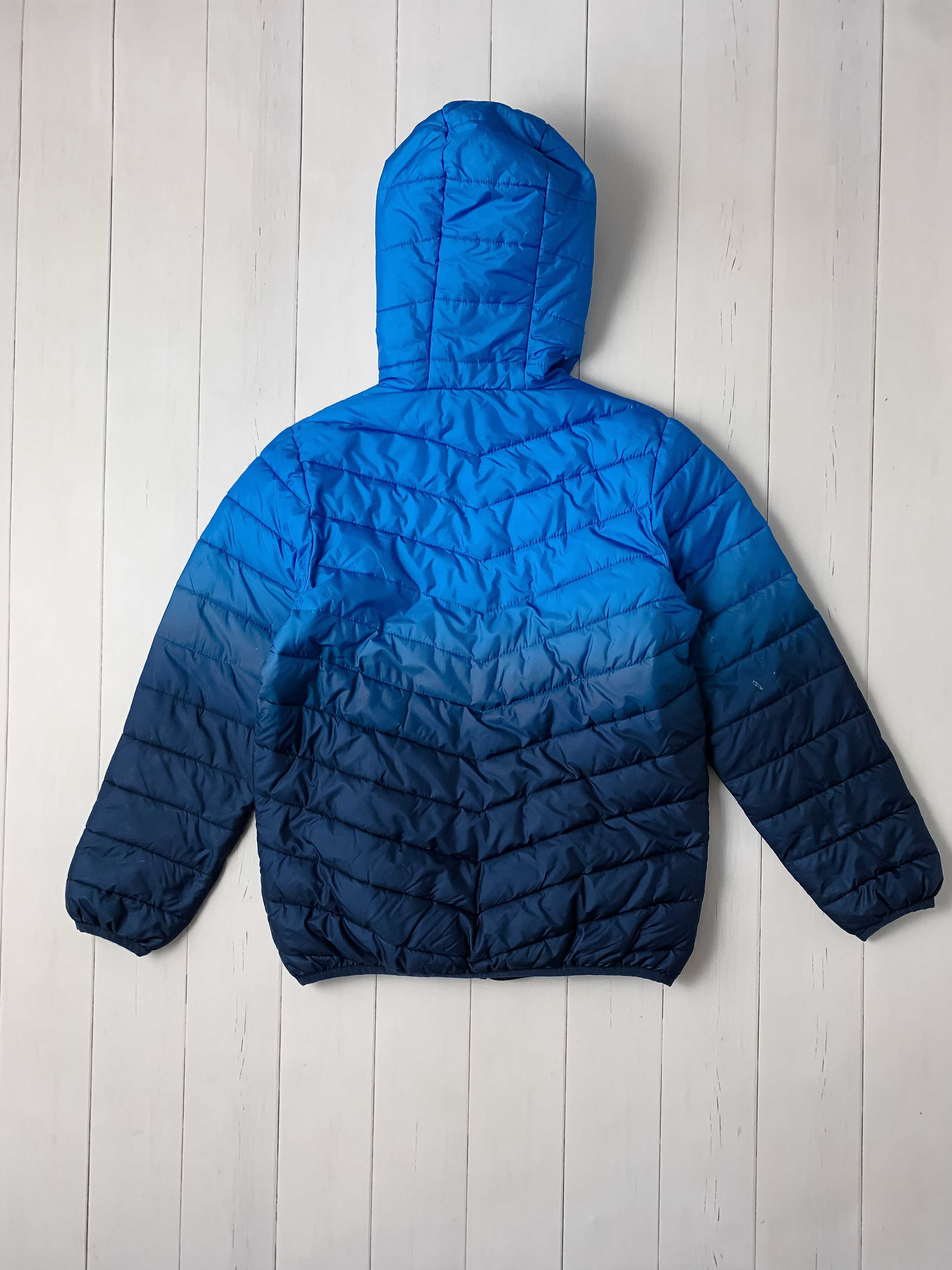 Детская синяя спортивная куртка пуховик Ellesse. Размер 11-12y 141-146