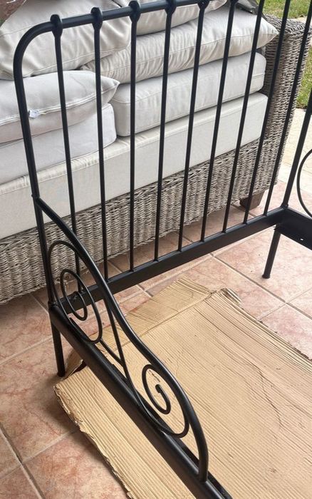 Cama extensível Aço/Ferro preto Criança IKEA