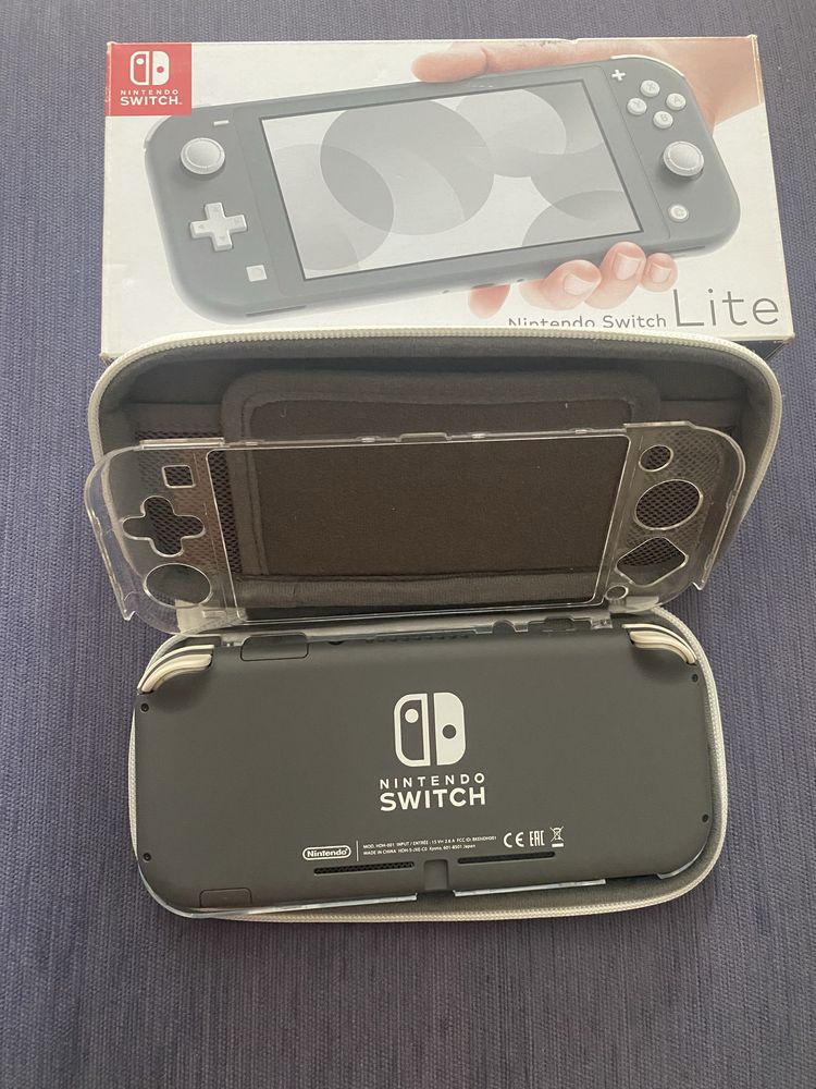 Consola Nintendo Switch Lite Cinza Usada C/ Acessorios