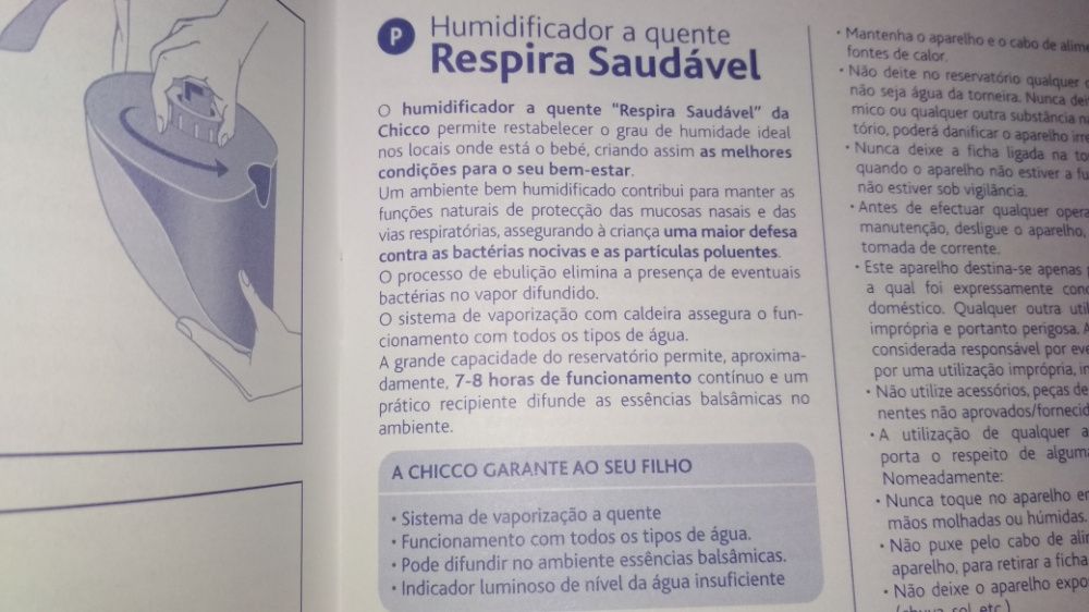 Humidificador a quente CHICCO bebé