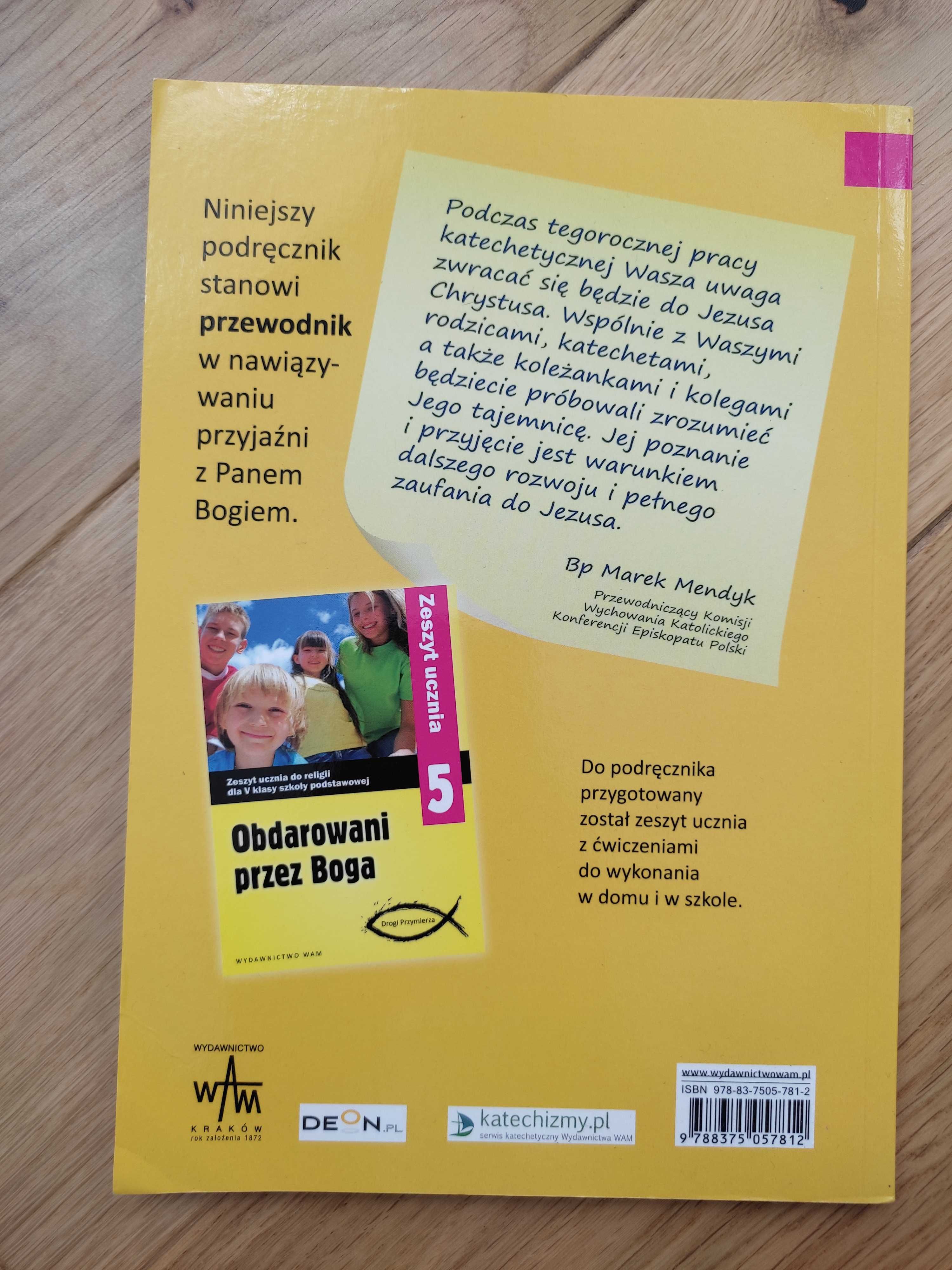 komplet Obdarowani przez Boga klasa 5 podręcznik +ćwiczenia WAM