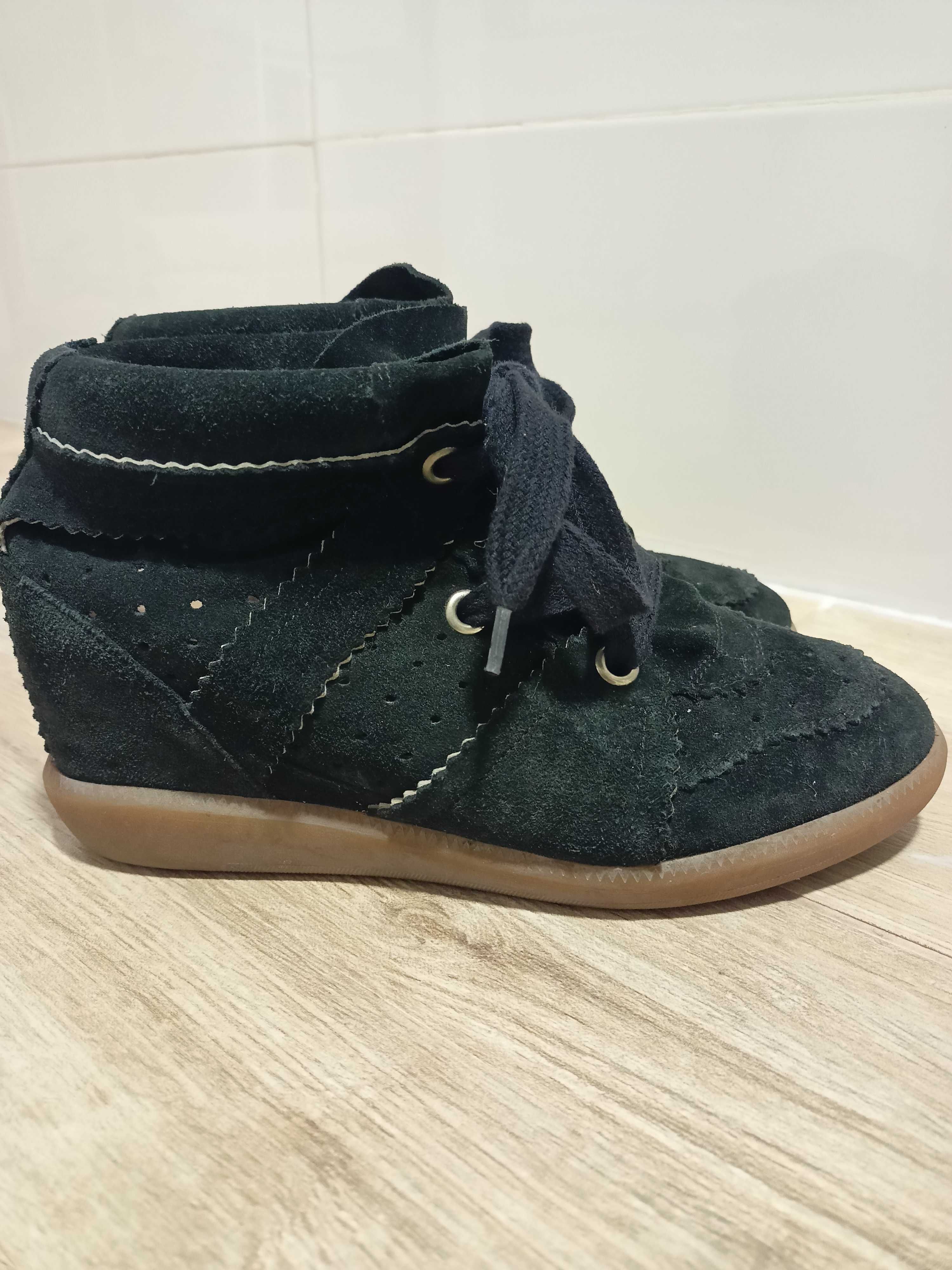 Buty sneakersy na koturnie Isabel Marant bobby
