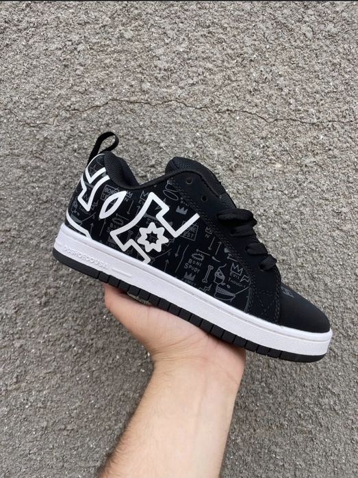 р36-45 Кросівки DC Court Graffik Black Pink Purple White Slayer