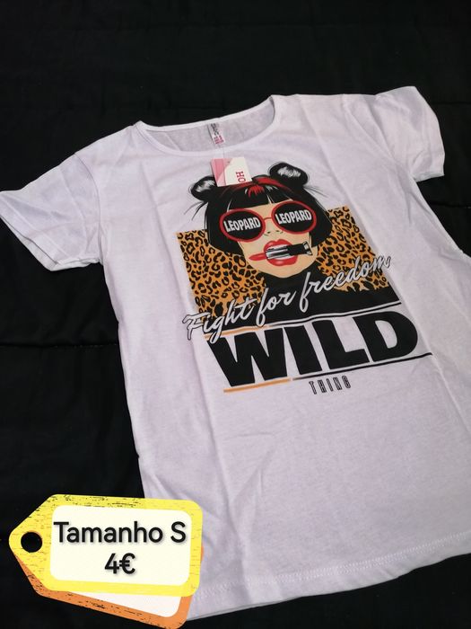 T-shirts "Wild" - Tamanho S (Novas)
