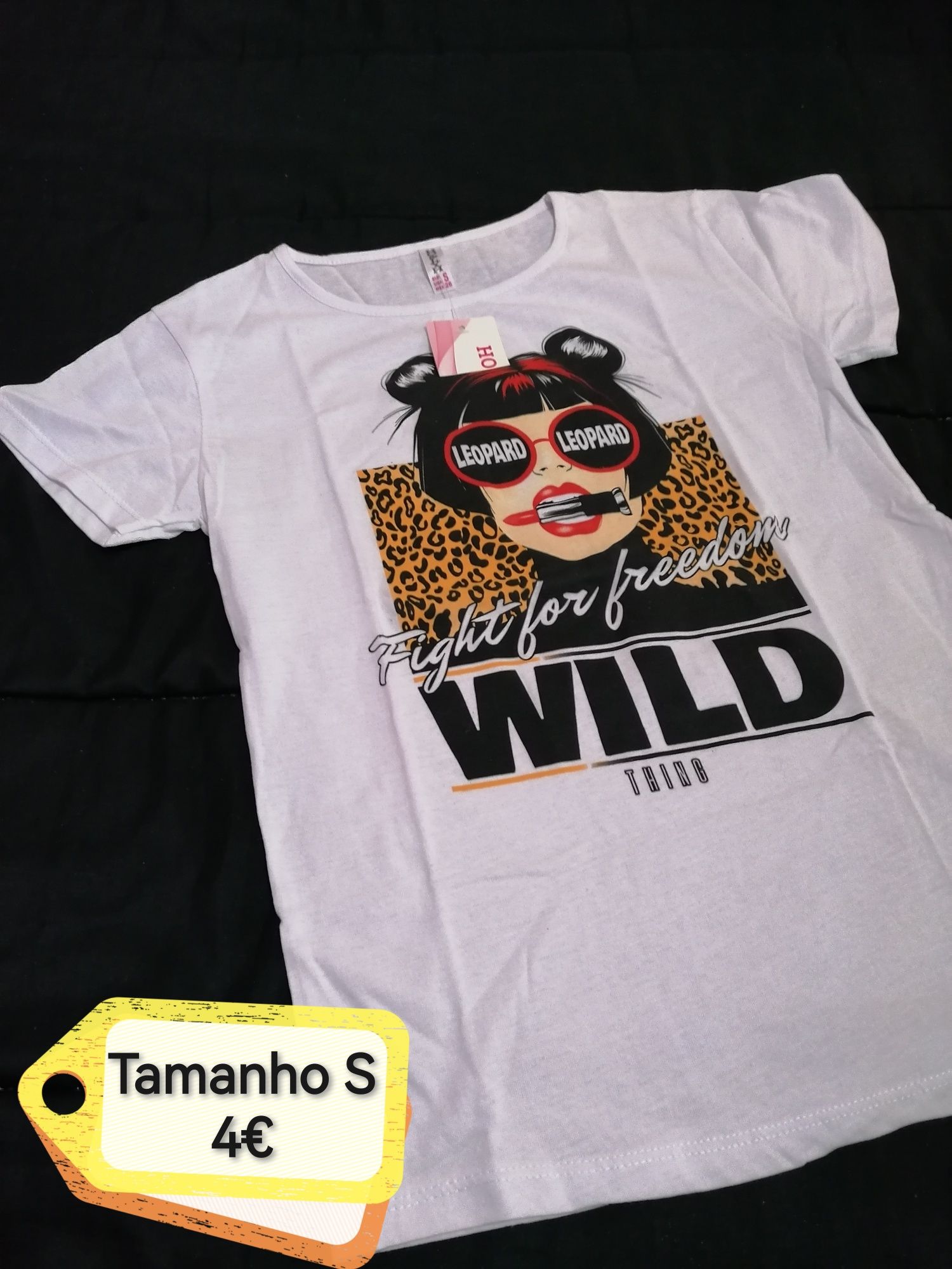 T-shirts "Wild" - Tamanho S (Novas)