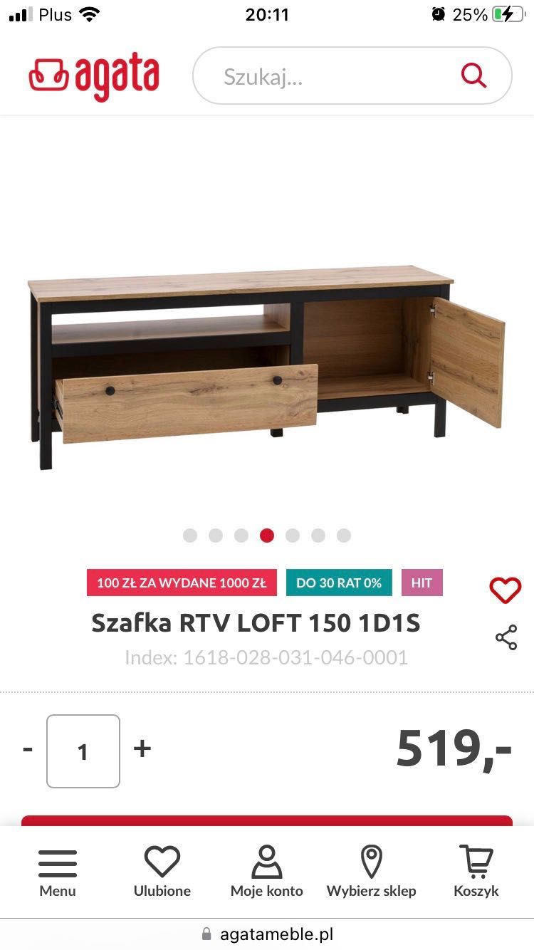 Szafka RTV loft  wotan