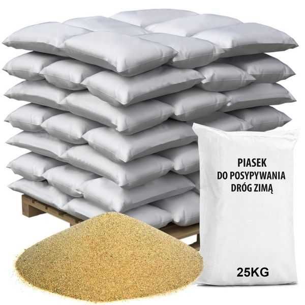 PIASEK Do Posypywania Ulic, dróg TONA workowana po 25kg