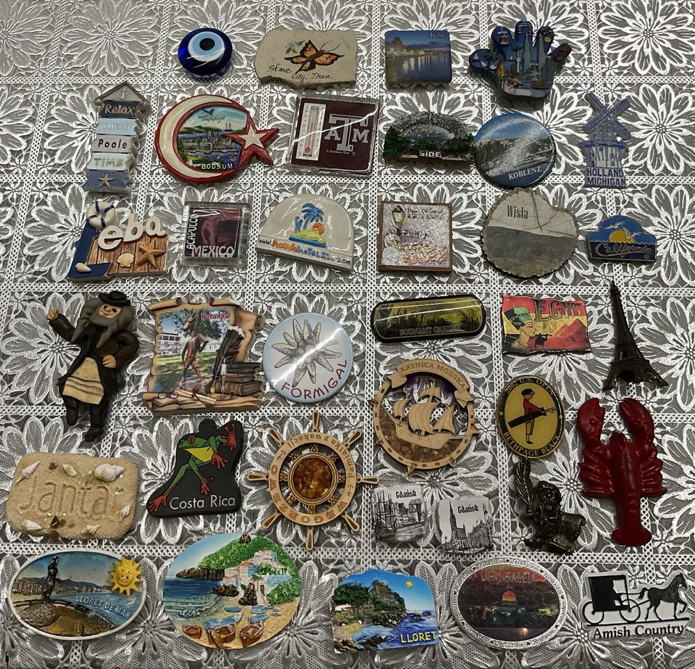 Magnesy na lodówkę zestaw 108 sztuk