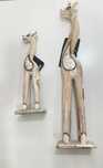 Conjunto de 2 girafas madeira
