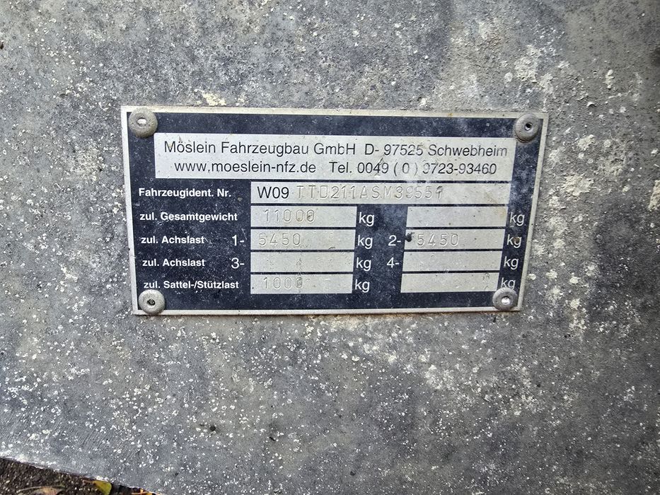 Przyczepa Moeslein laweta wywrotka tandem