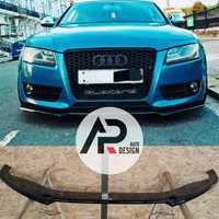 Audi A5 B8 Lip Lamina Aba Frontal RS Preto brilhante