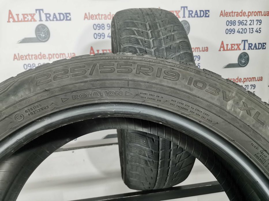 2 шт. 225/55 R19 Nokian WR SUV 3 зимові шини б/у