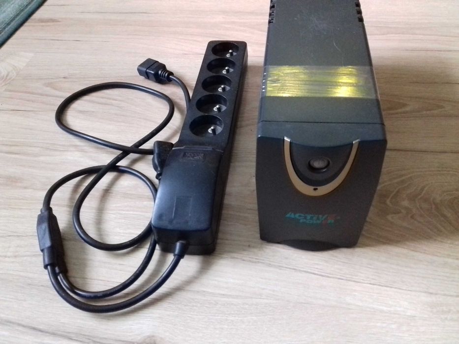 Zasilacz awaryjny UPS Active Power 600 360W + przedłużacz spock 10A, N