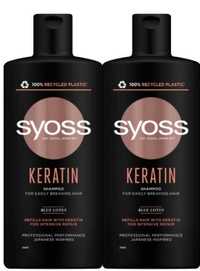 Syoss Keratin szampon do włosów 500ml regeneracja i nawilżenie