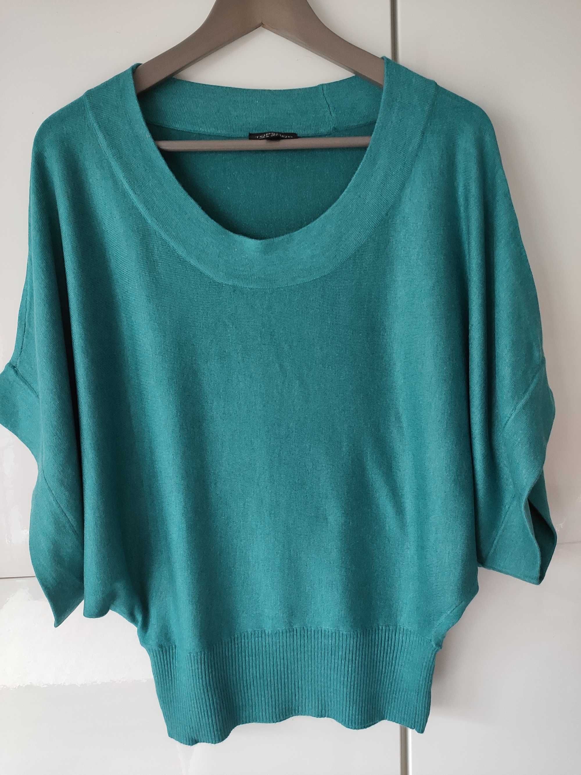Bluzka sweter z wiskozy nietoperzowy kształt Topshop rozmiar 36
