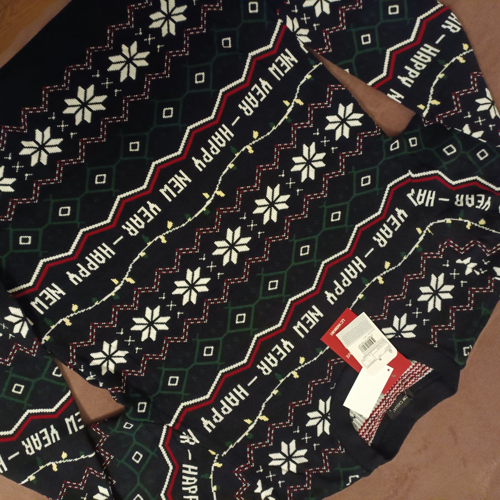 Sweter męski LC Waikiki świąteczny z nadrukiem