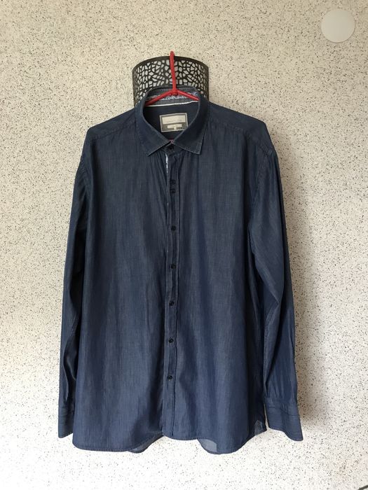 Італійська якісна чоловіча рубашка, сорочка наш 50-52 роз  XL