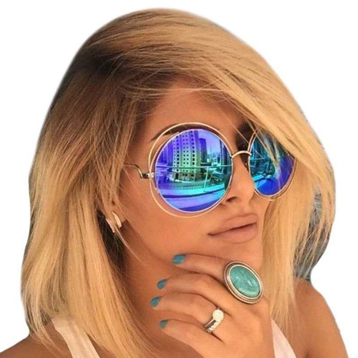 2023 Modne okrągłe okulary. Damskie okulary przeciwsłoneczne + ETUI