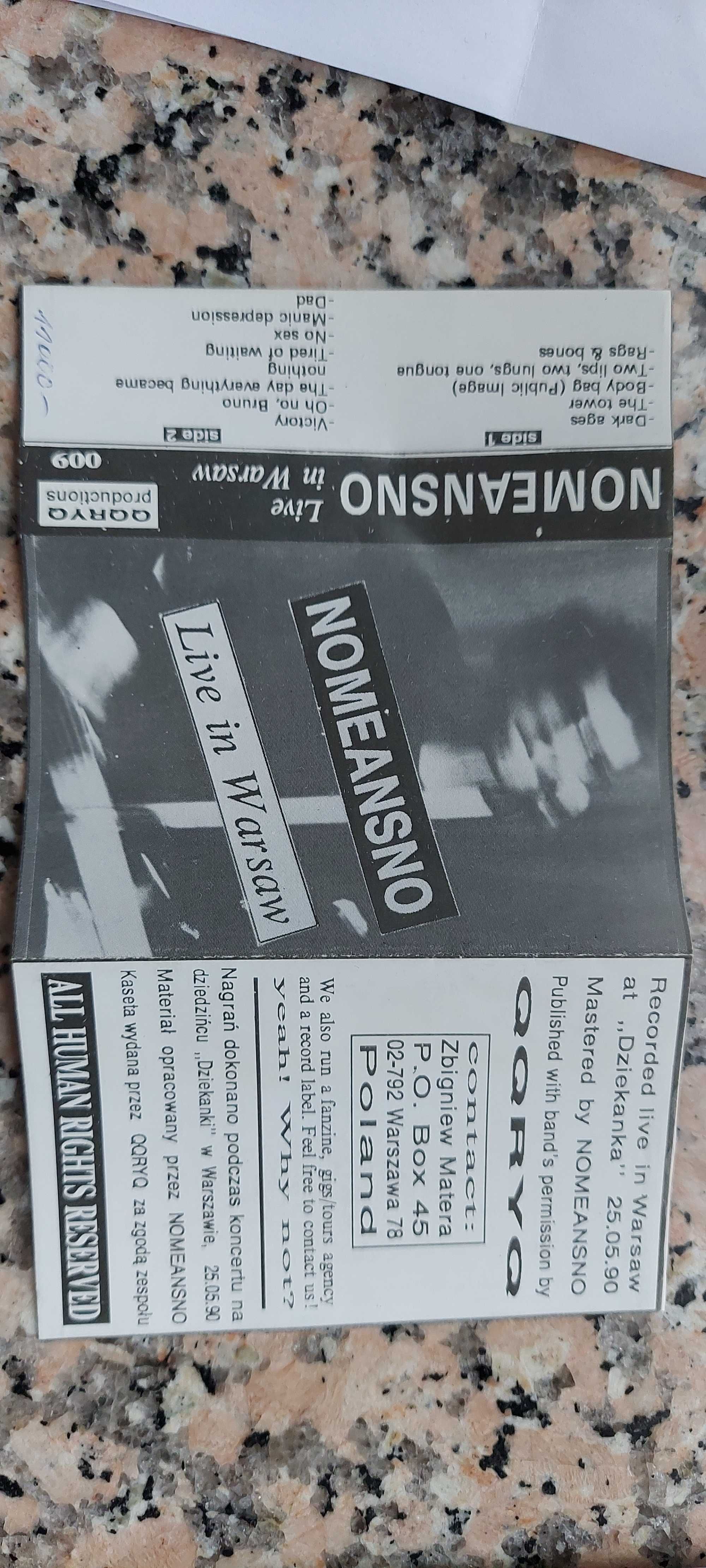 Nomeansno kaseta magnetofonowa live 
in Warsaw