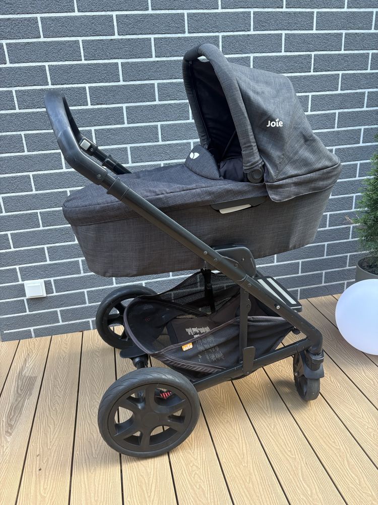 Wózek Joie 3w1+baza samochodowa isofix+dodatki