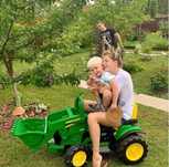 Koparka / Traktor JOHN DEERE dla dzieci PEG PEREGO ZESTAW
