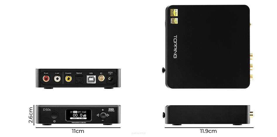 Topping D50s Przetwornik cyfrowo-analogowy DAC USB z Bluetooth aptX