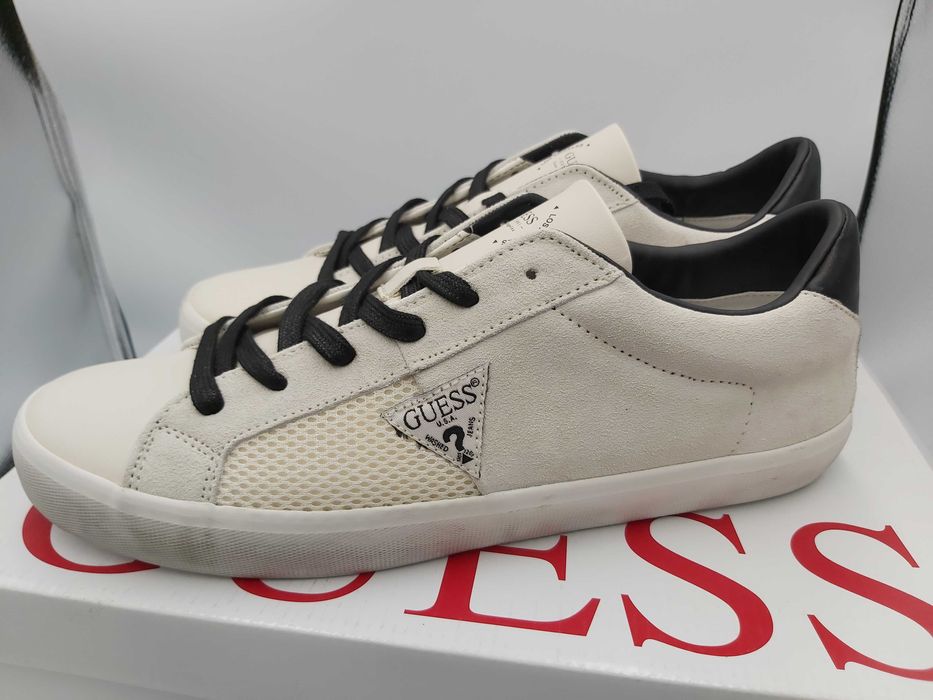 NOWE sneakersy GUESS zamsz białe trampki rozmiar 44