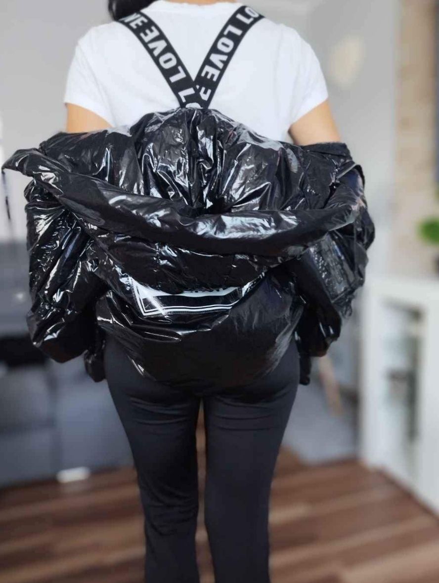 Extra kurtka oversize puchowa zimowa damska na szelkach