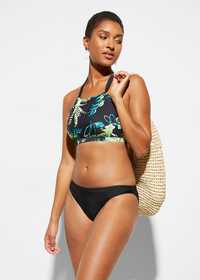 B.P.C czarne bikini biustonosz bustier w kwiaty42.