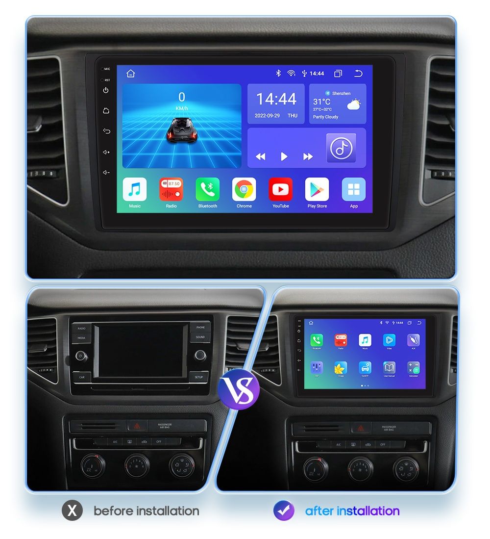 Radio nawigacja VOLKSWAGEN Polo Plus T-Cross T-ROC Navi GPS Android