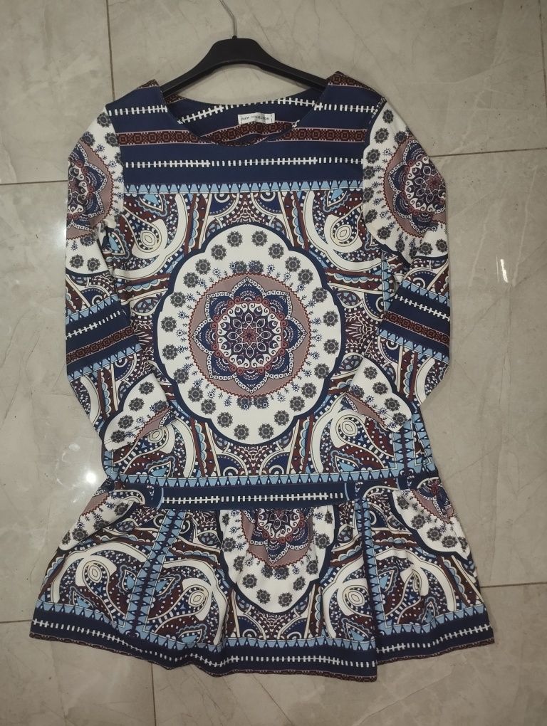 Sukienka boho,,New Collection'' Made in Italy Rozmiar M