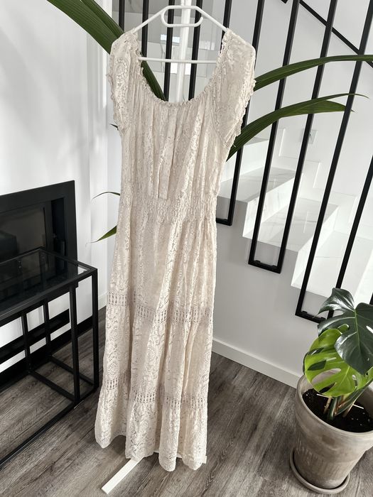 Sukienka Boho sukienka slubna casual koronka gipiura M L