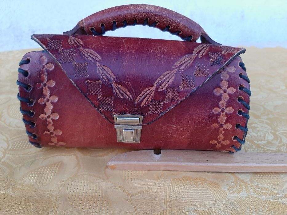 torebka mała,  surowa skóra, oryginalna