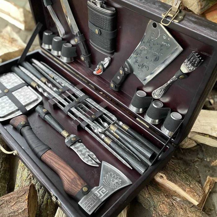 Набір шампурів Носоріг BS1 Набор в кейсе для шашлыка на подарок