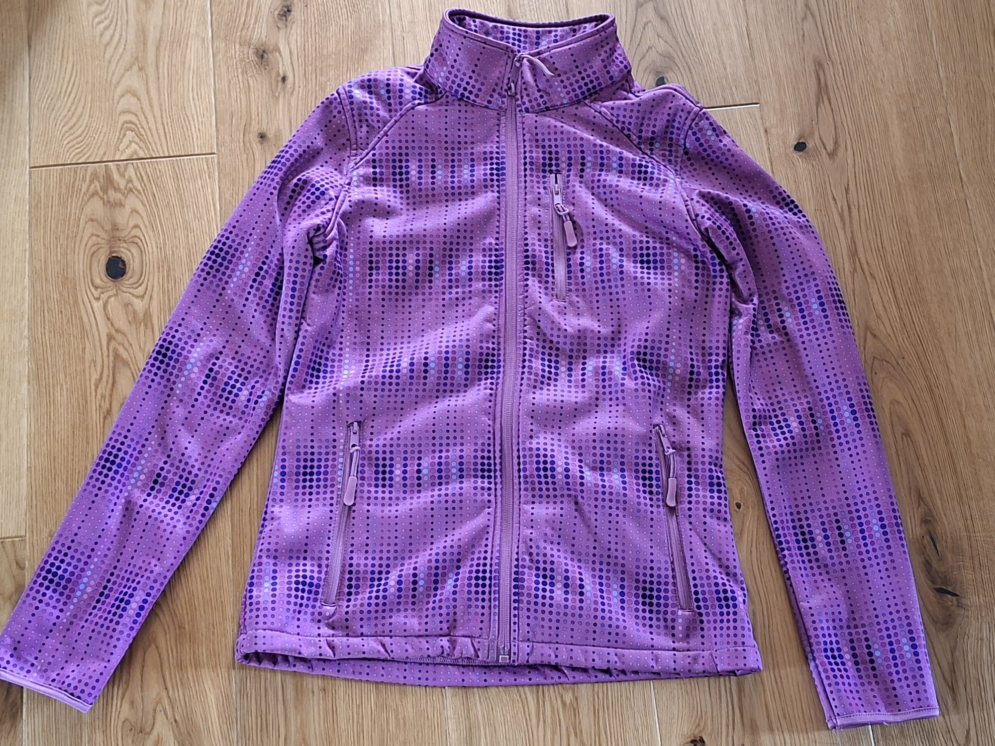 Kurtka softshell 146-152 fioletowa.