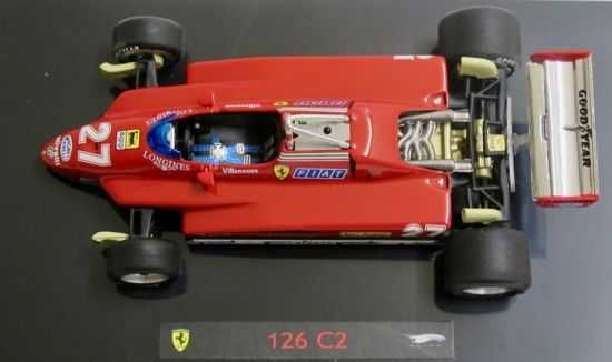 1/43 ferrari 126 c2 gilles villeneuve 1982 (hotwheels elite)