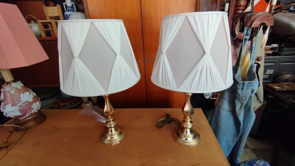 candeeiros de mesa latão