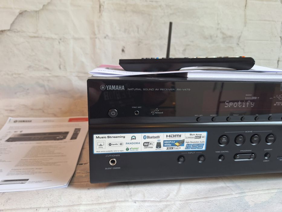 Zaawansowany Amplituner 5.1 Yamaha MusicCast RX-V479 z Wi-fi BT ARC