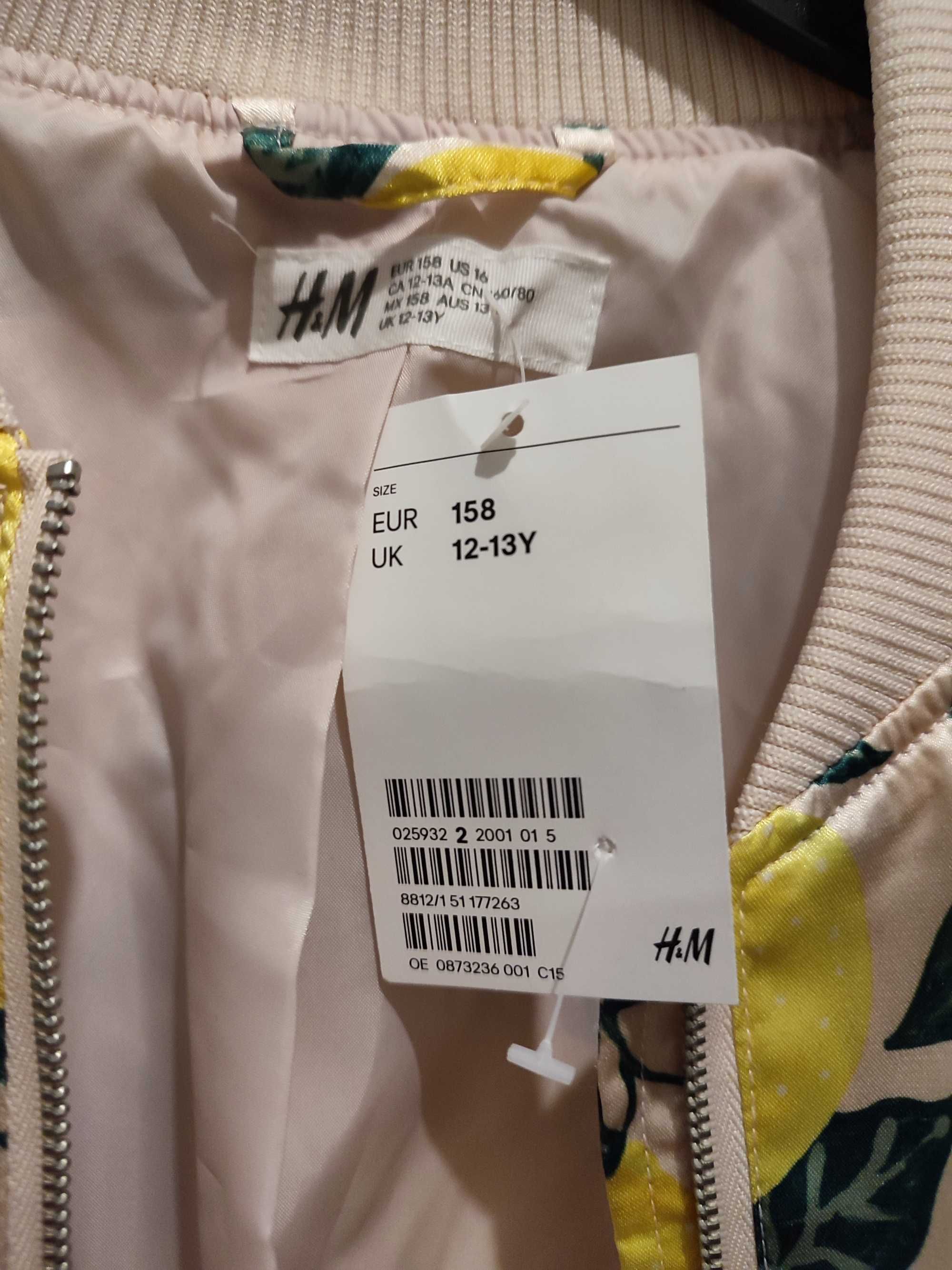Bomberka  ramoneska kurtka wiosenna dziewczęca H&M nowa z metką 158