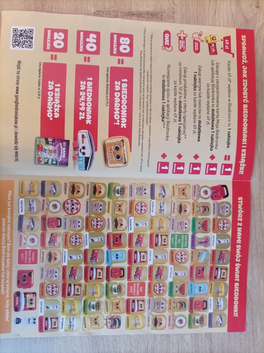 Biedroniaki naklejki biedronka pełny album 80