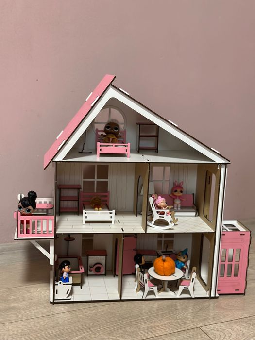 Дитячий будиночок для ляльки—НОВИЙ‼️ деревʼяний будиночок з меблями