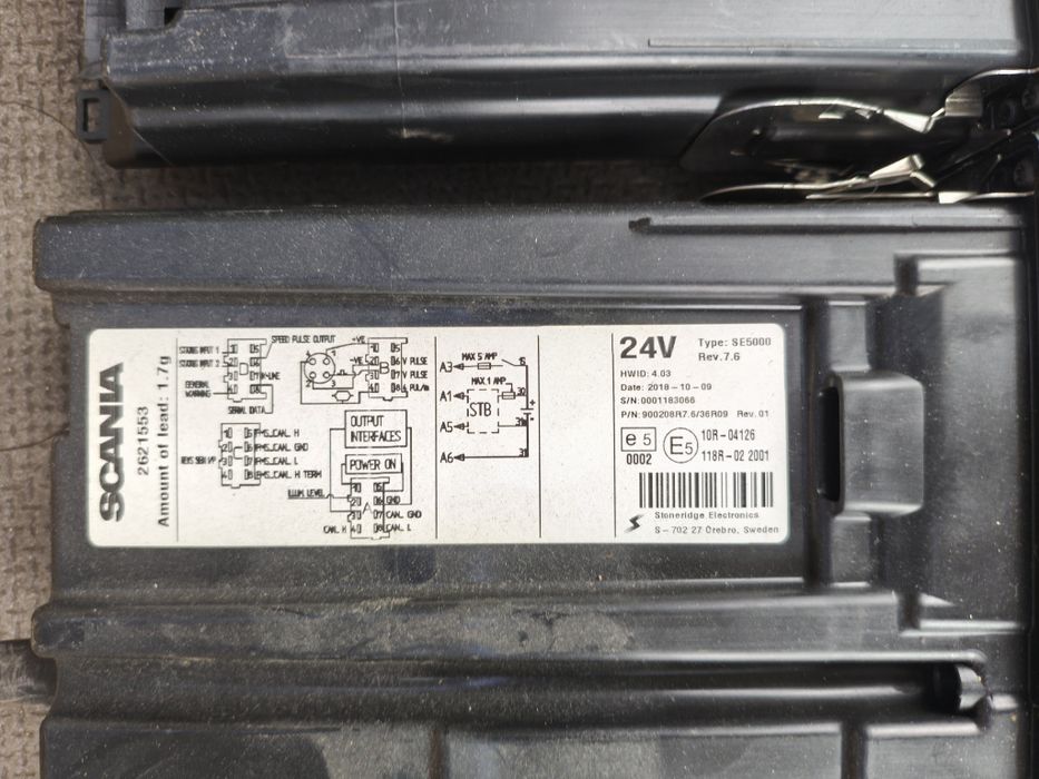 Scania Tachograf Stoneridge 7.6