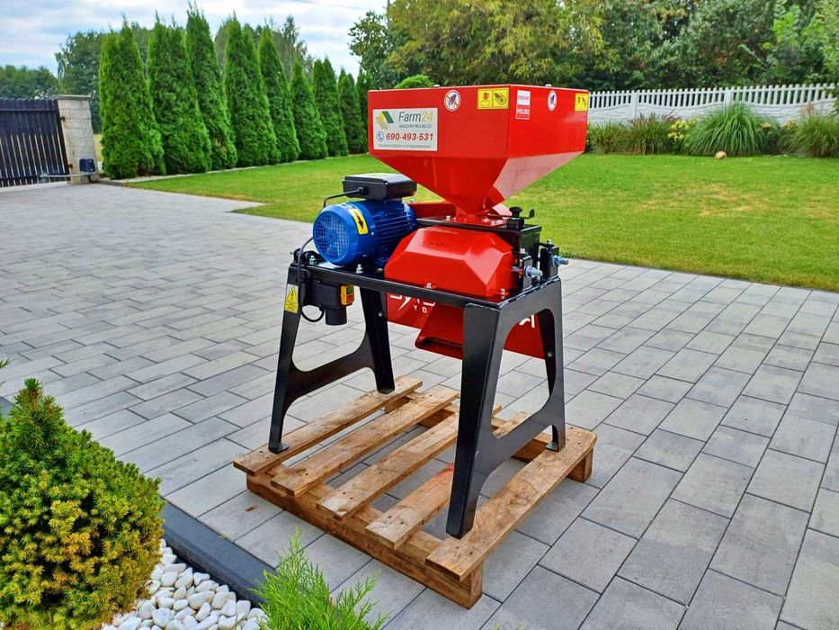 Gniotownik zboża 1,5kW 230V Zgniatacz ziarna Gniotownik walcowy MŁYN