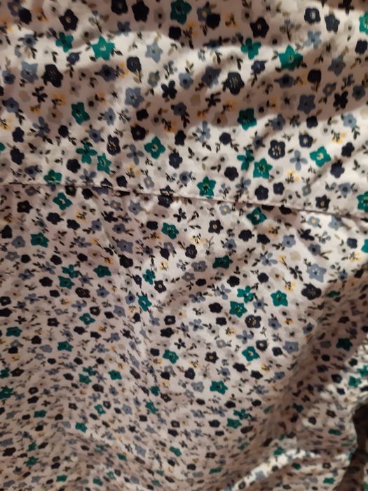 Koszula zara M slim kwiaty bawełna męska premium tkmaxx home biała nad