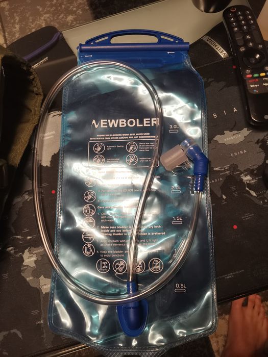 Plecak molle z bukłakiem na rower trekking 15 l nowy oxford zielony