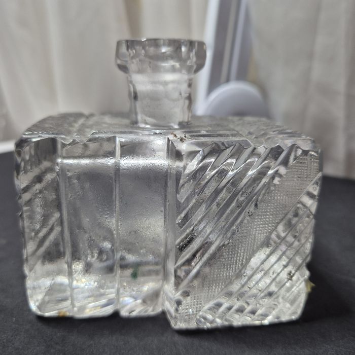 Stara karafka perfumetka szklana art deco T3