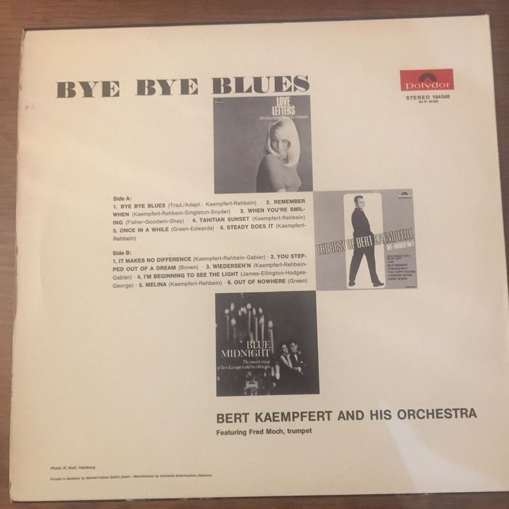 Vinil Bert Kaempfert and his Orchestra - Bye Bye Blues 1966