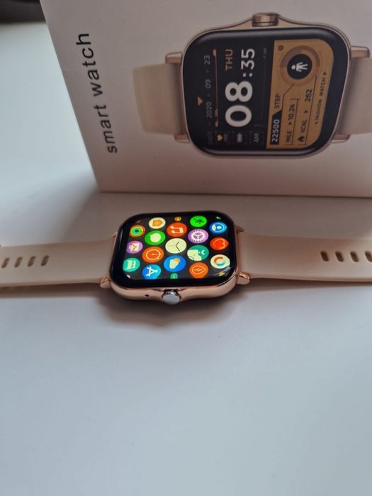 Smartwatch lige złoty, piekny komplet