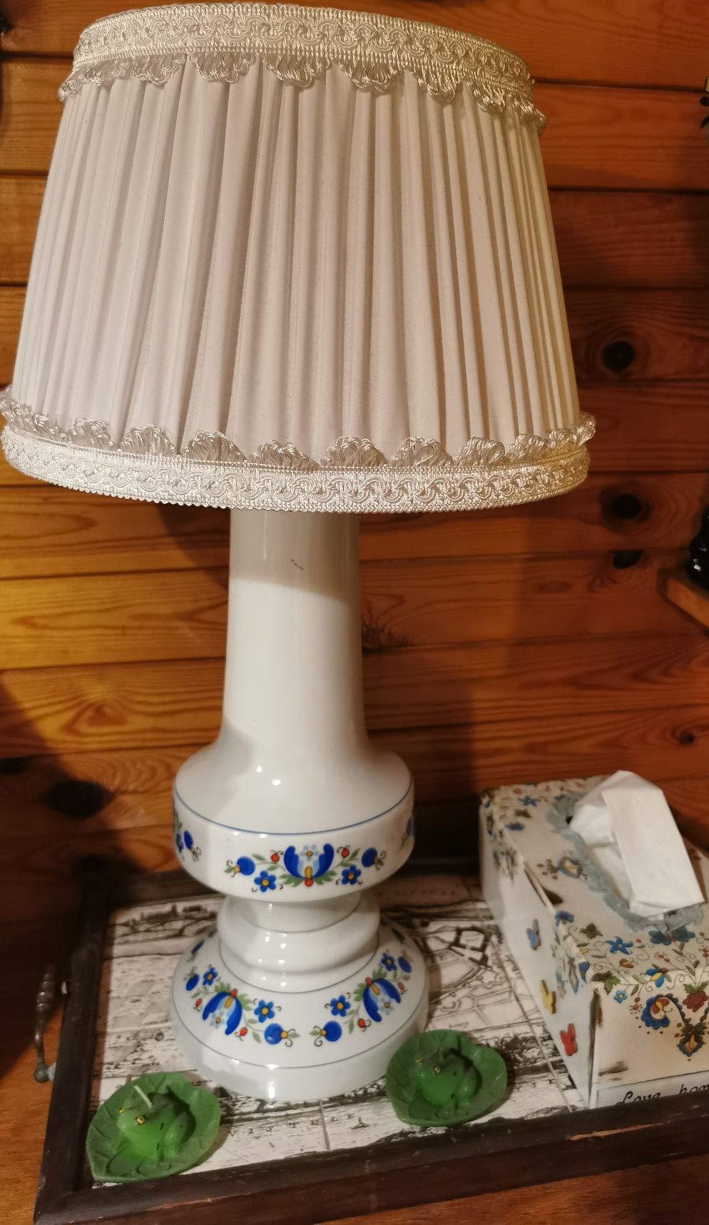 Lampa stojąca wzór kaszubski